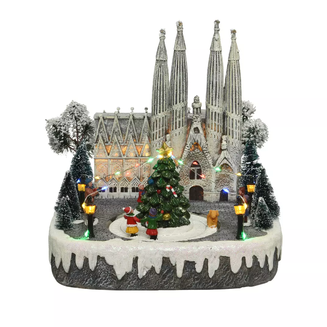 Scène de vie illuminée et musicale Barcelone