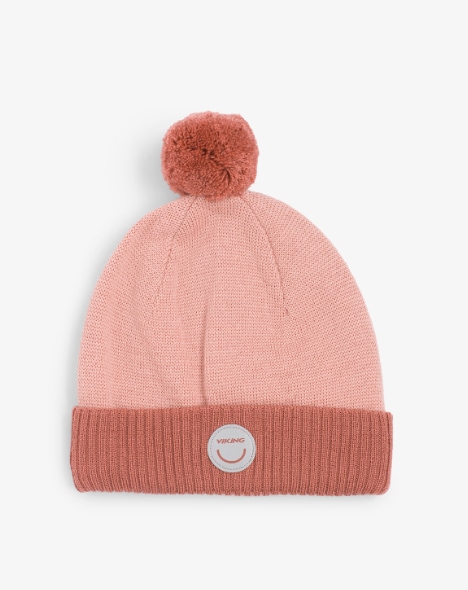 Viking Kids Toasty Beanie Wool POM POM<br>Lue i 100% merinoull og bomullsfôr med vindtett ørebeskyttelse