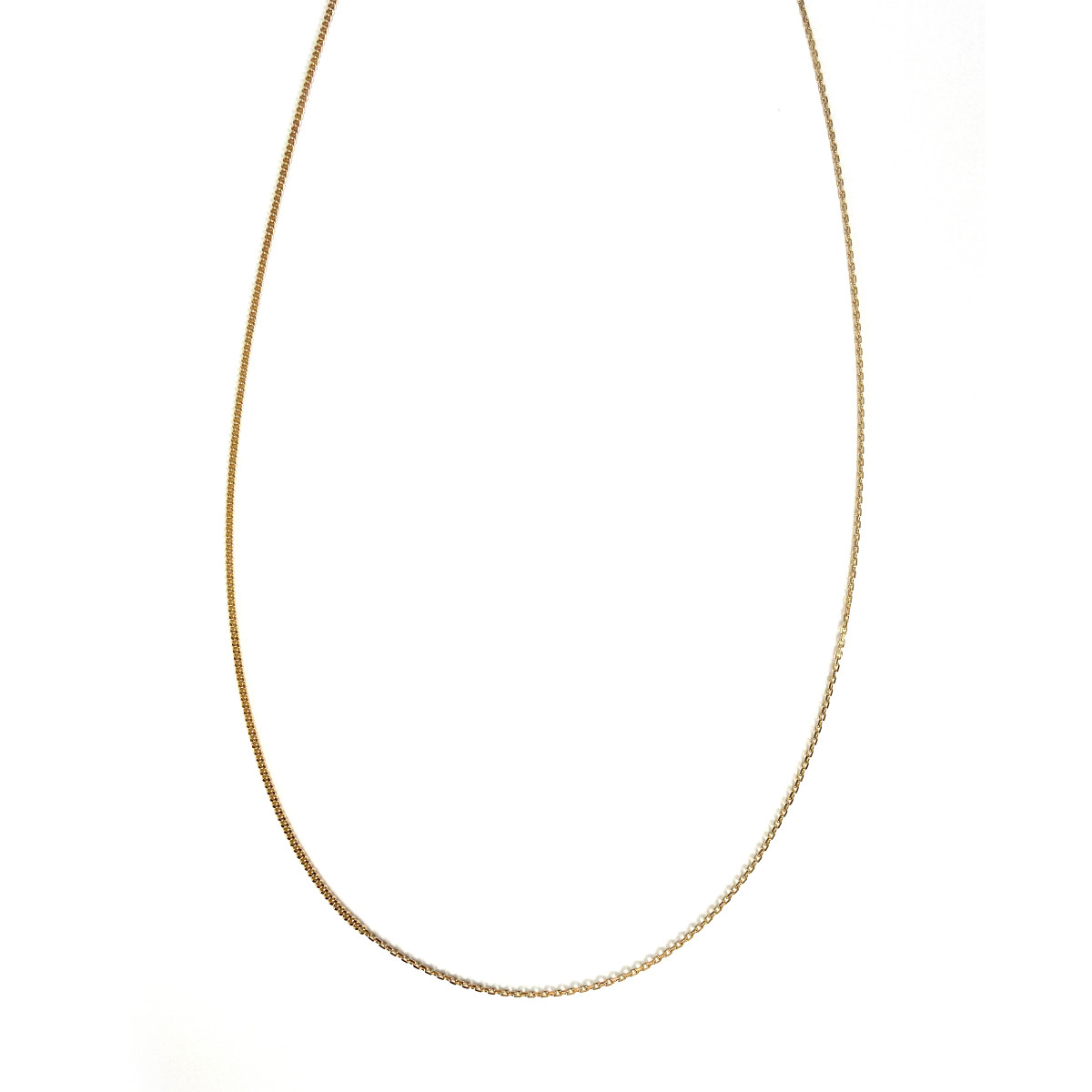 Collier d'occasion or 750 jaune maille forcat et gourmette 108 cm