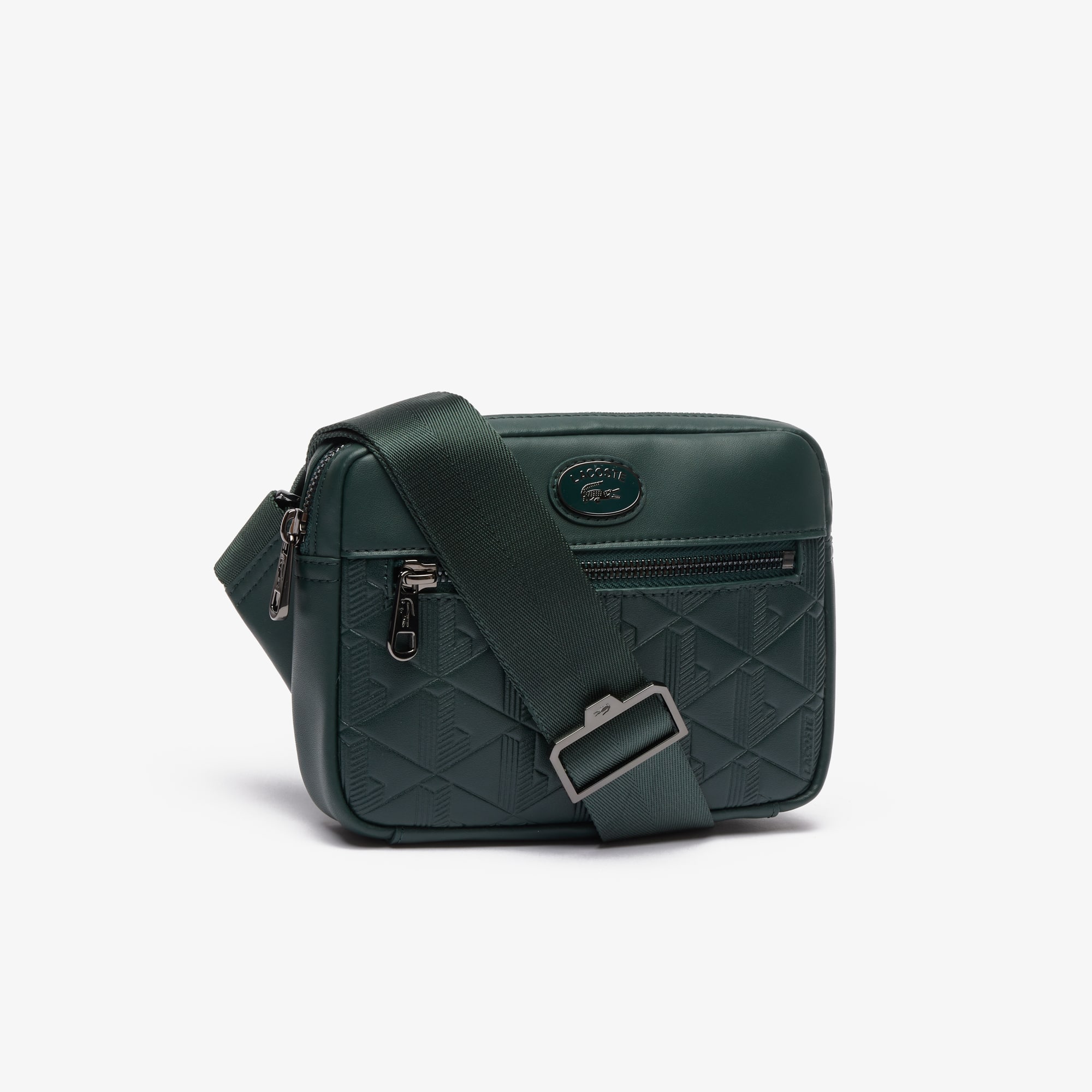 Sac bandoulière avec imprimé monogramme Sacoches & Pochettes - Vert - Lacoste - Homme