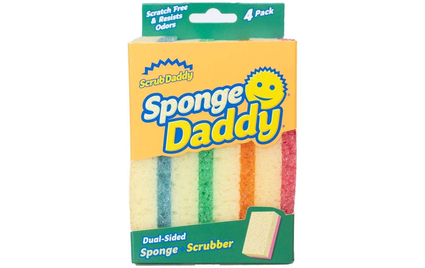 Sponge Daddy Schwamm 4er PackDoppelseitiger Abwaschschwamm