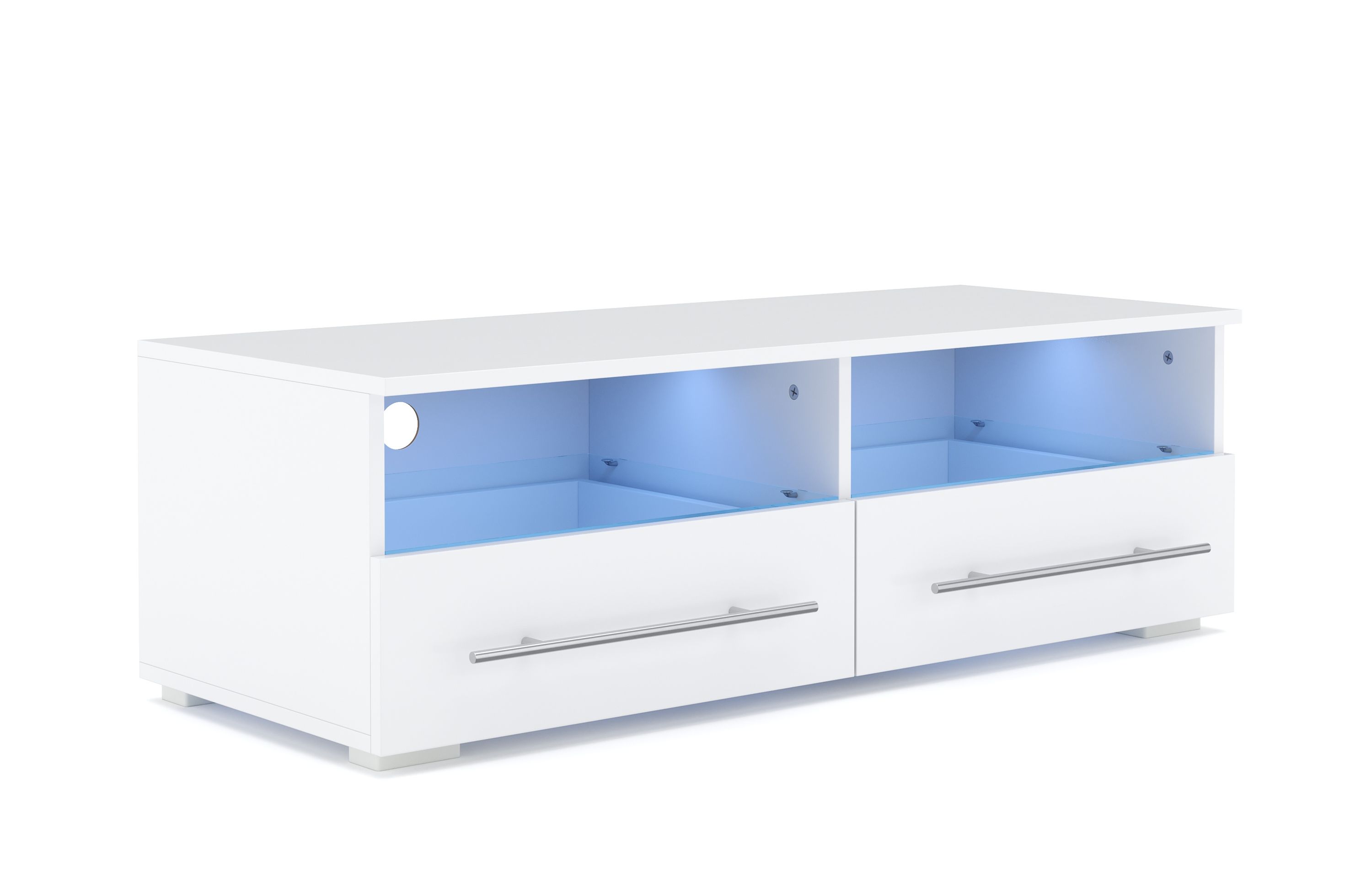 TV Möbel LED CLOONEY weiss