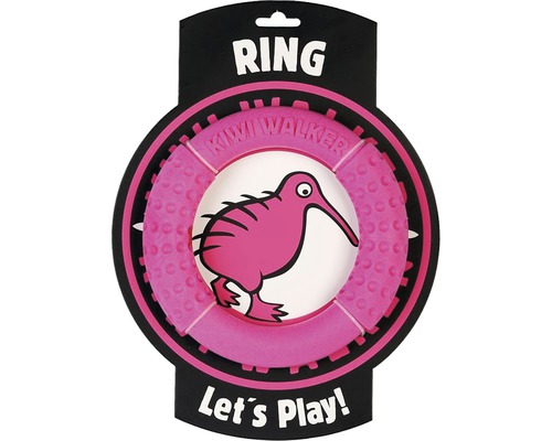 Kiwi Play Ring Maxi hondenspeeltje, roze, 17,5 x 2,5 cm