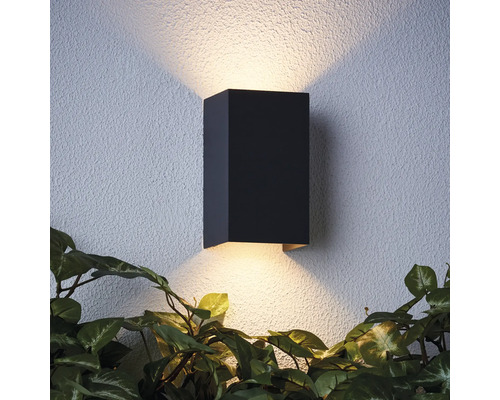 LED buitenwandlamp up/down 2x8W 800 lm 3000 KH 13,6 cm antraciet/grijs