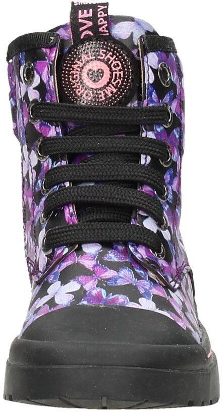 Shoesme Veterschoen hoog zwart