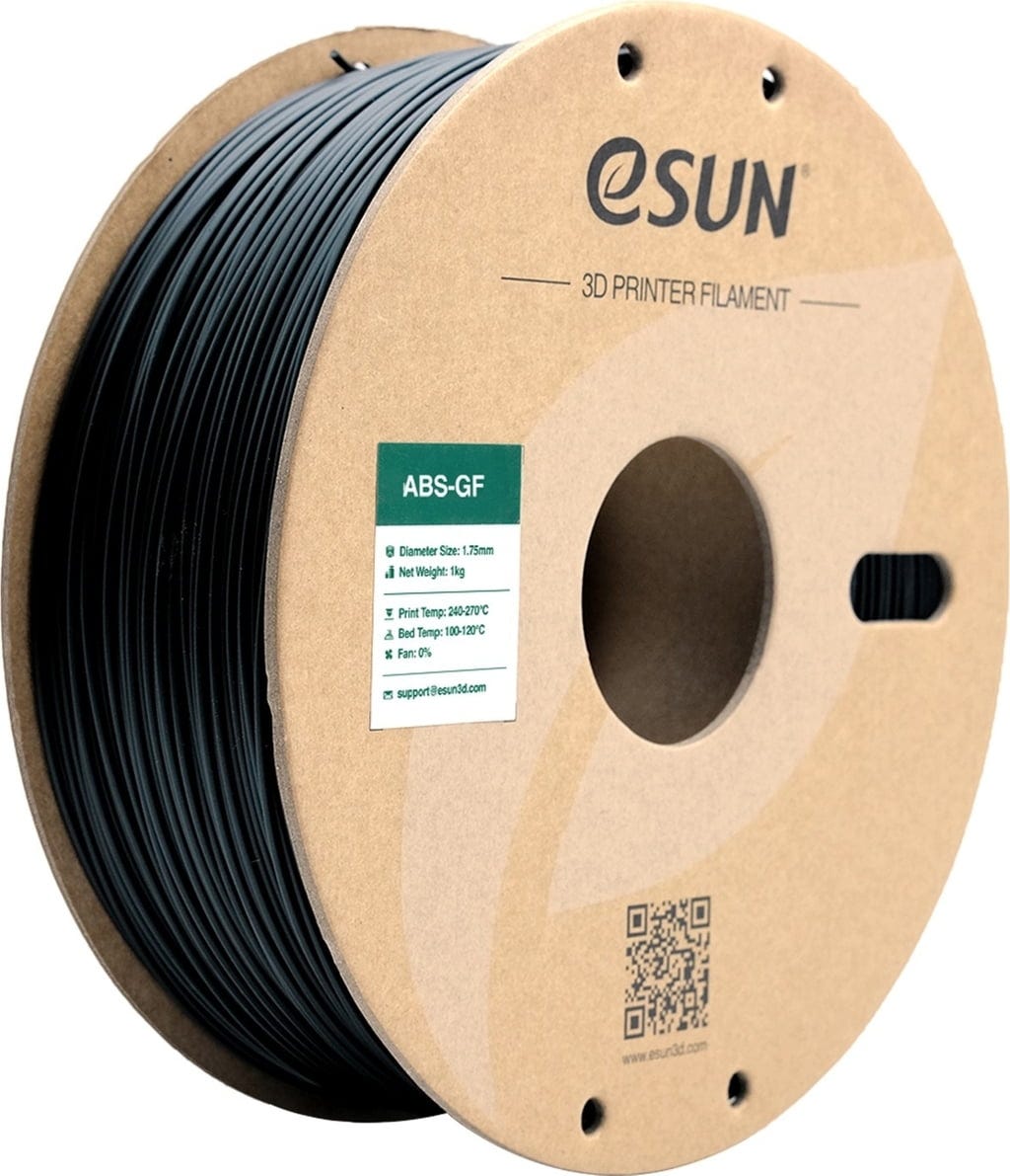 eSUN  ABS-GF Black, 1,75 mm / 1000 g    Mit Glasfasern verstärktes ABS