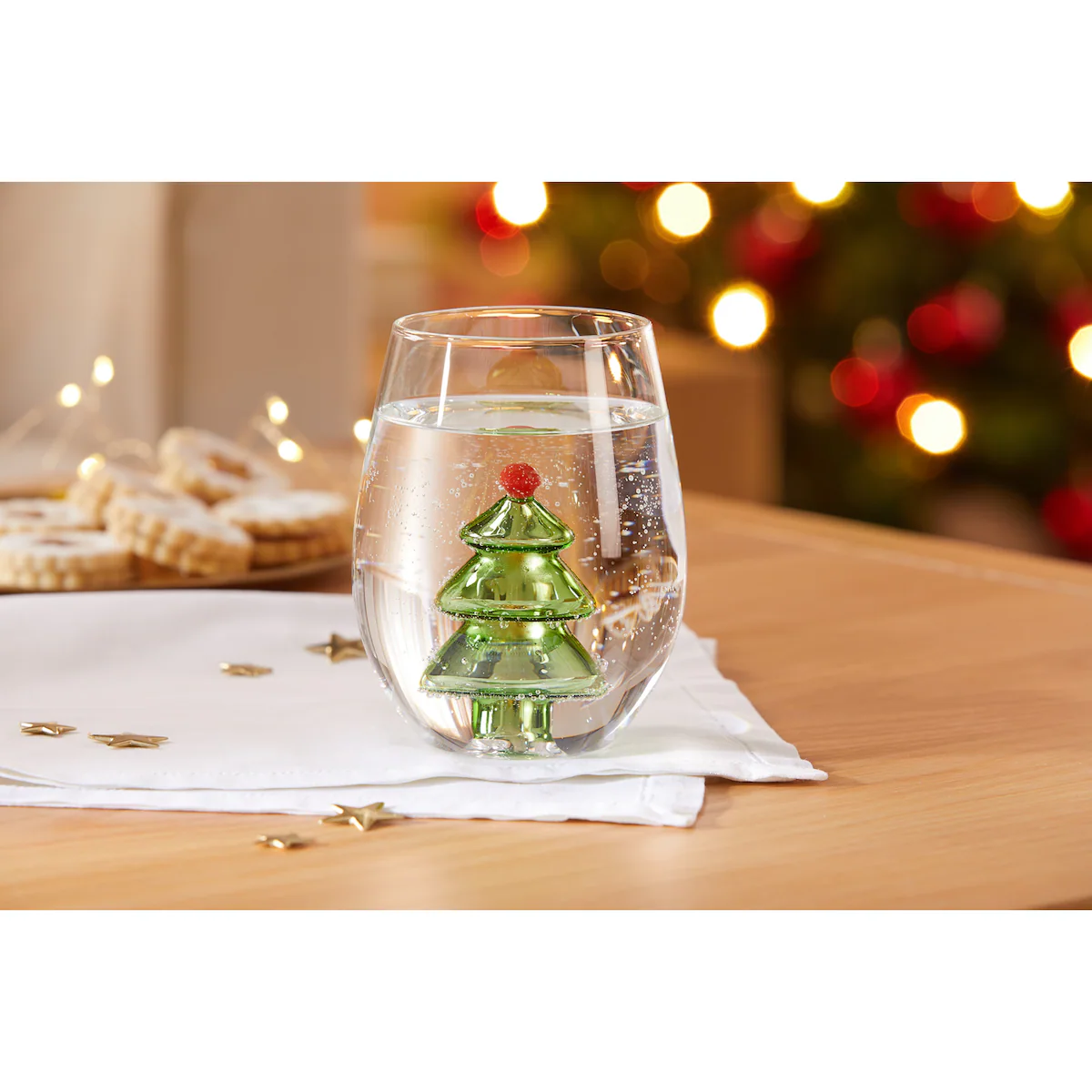 genialo - 3D-Glastasse „Tannenbaum“, 300 ml