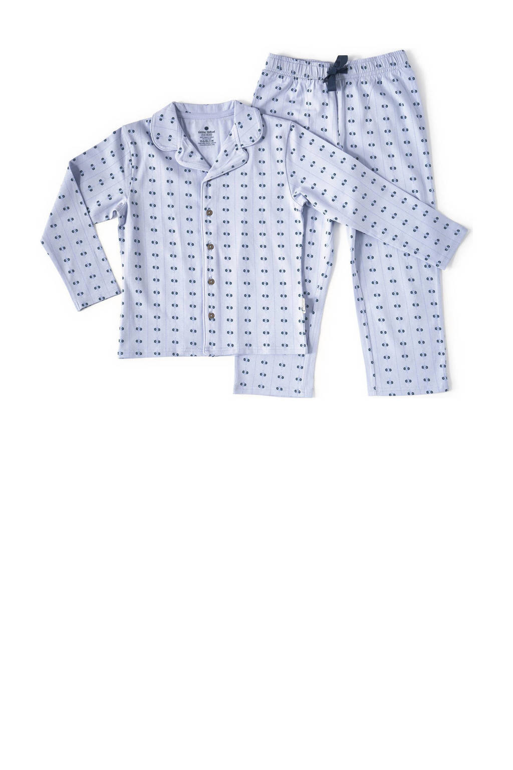Little Label pyjama met all over print blauw/donkerblauw