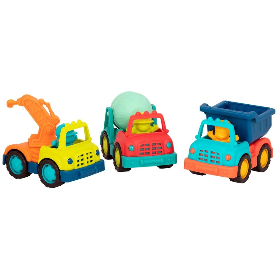 B.TOYS B. Happy Cruisers - Baufahrzeuge 3er Set Mehrfarbig