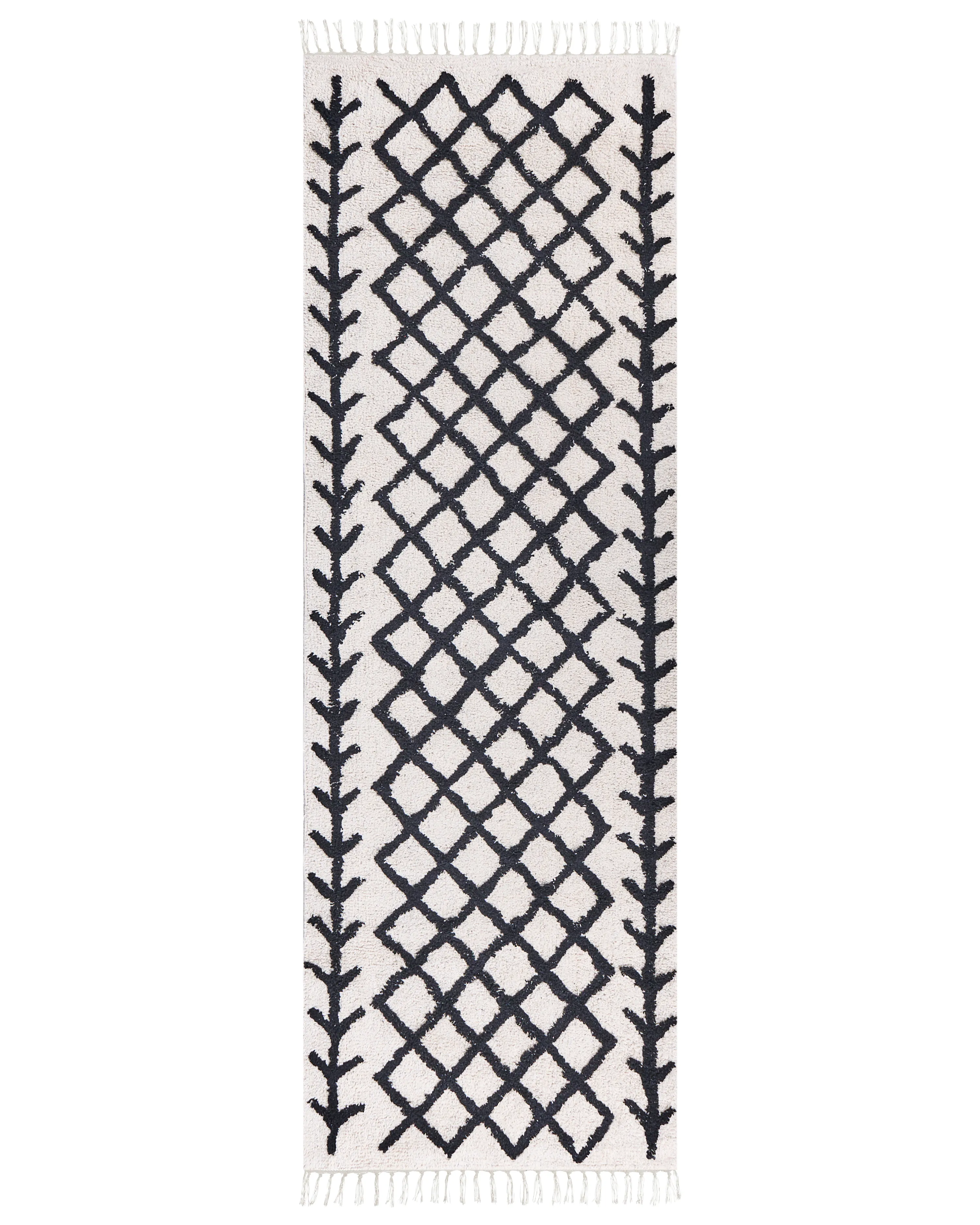 Vloerkleed BOZKIR Beige 80 x 230 cm Katoen