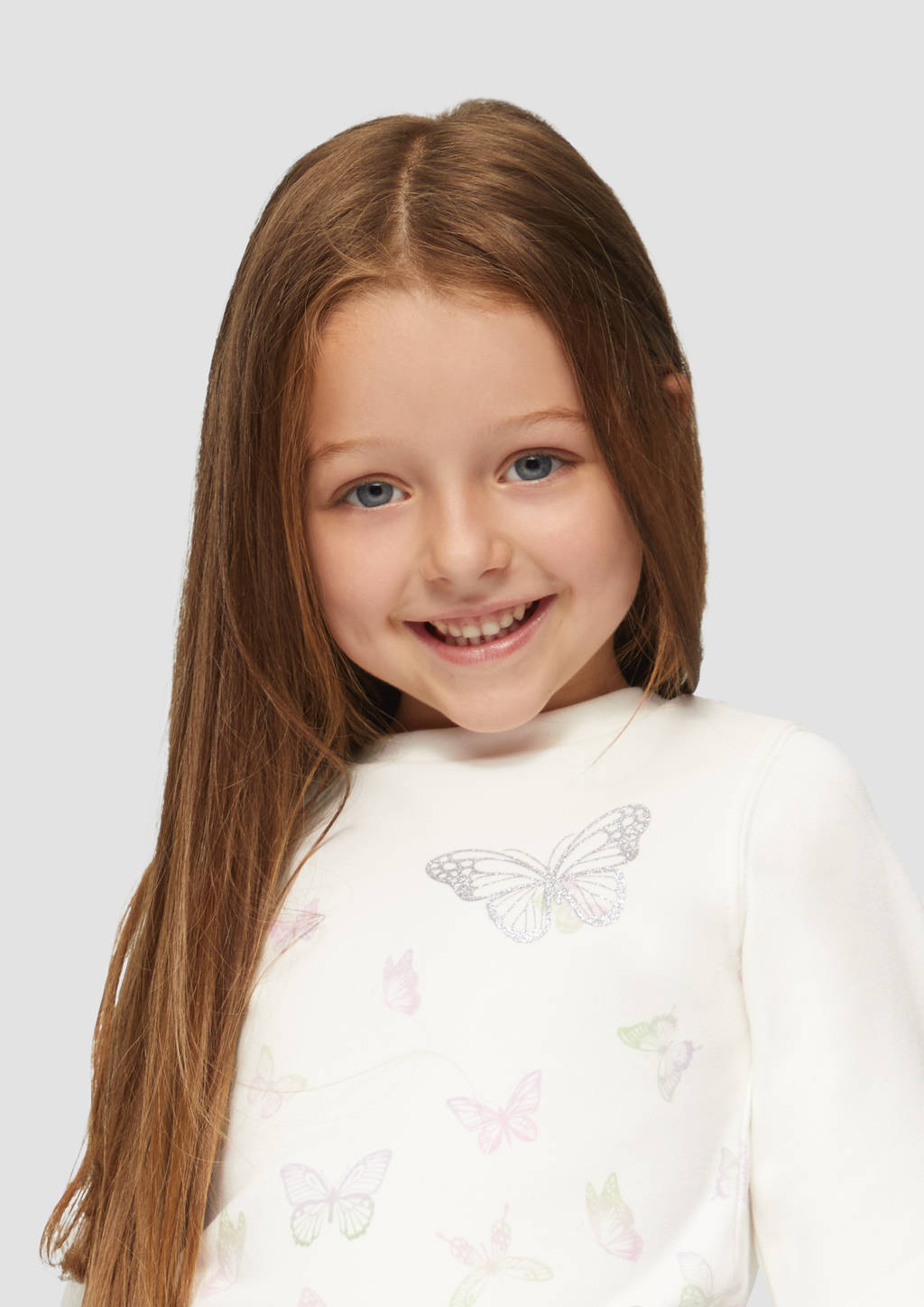 s.Oliver sweater met printopdruk wit