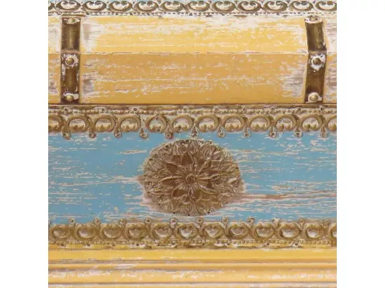 Coffre en bois marron 50x28x27h