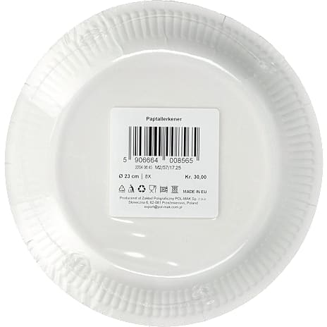 Halloween paptallerkener Ø: 22,8 cm 8-pak - sort