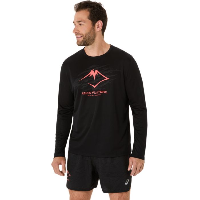 Asics Herre Trøjer Fujitrail Logo LS Top Sort
