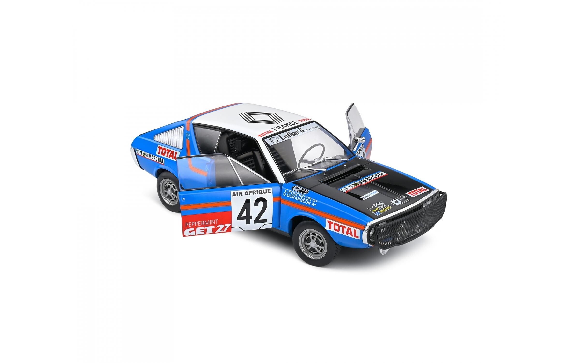 Rennwagen Renault R17 1976 #42, 1:18Detailgetreues Modellauto für Sammler im Massstab 1:18