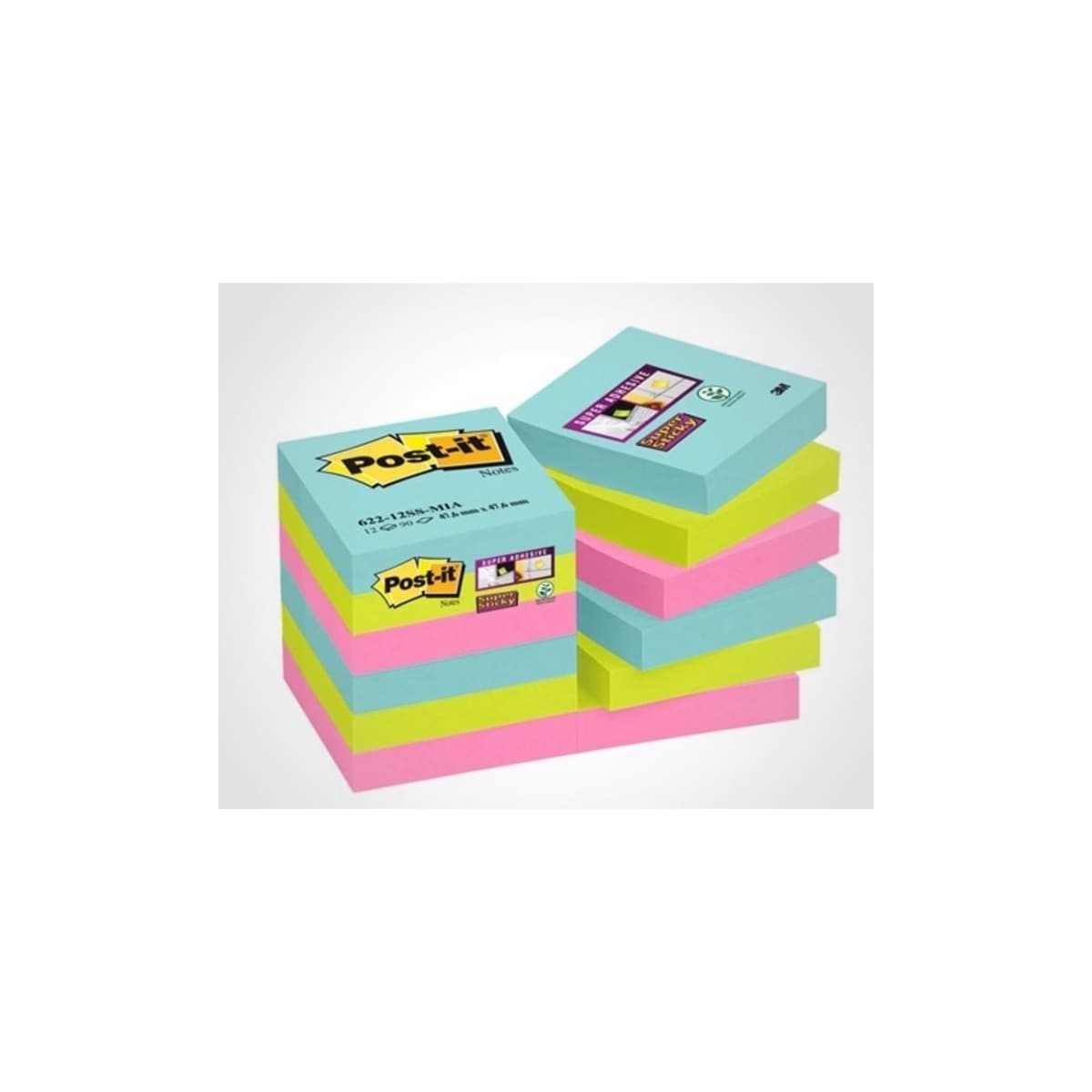 3M Post-it Super-Sticky stafettpinne 47,6 x 47,6 mm