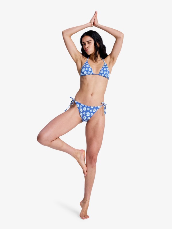 Printed Essentials Tiki Tri Haut de bikini triangle Bleu Femme