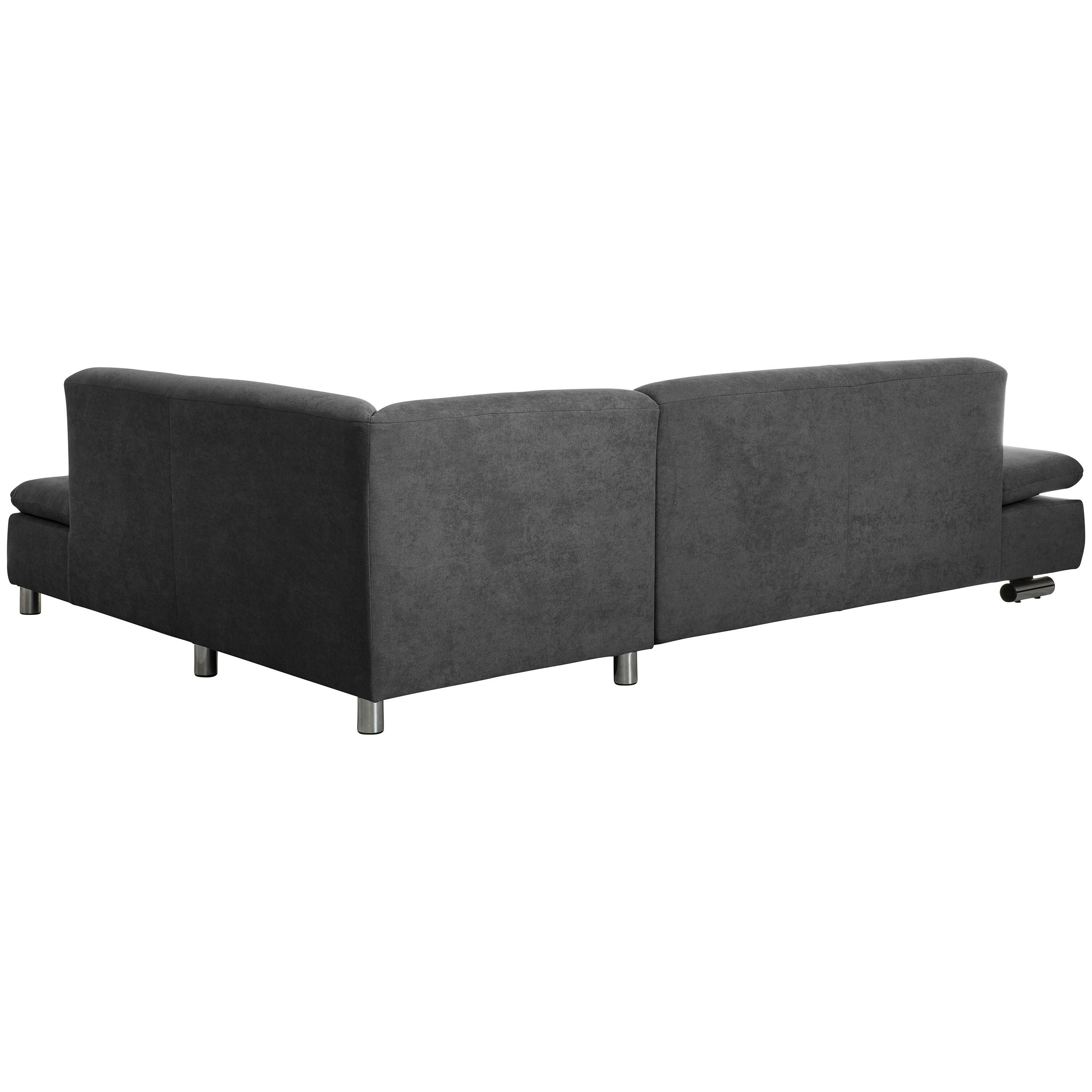 Max Winzer Terrence Sofa 2,5-Sitzer links mit Ecksofa rechts Flachgewebe anthrazit
