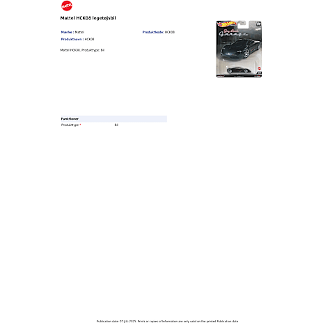 Hot Wheels Car Culture bil - flere varianter - assorteret