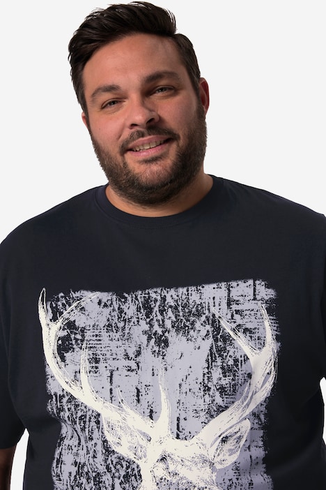 Men+ T-Shirt, Halbarm, Tracht, großer Druck, Bauchfit, bis 8 XL