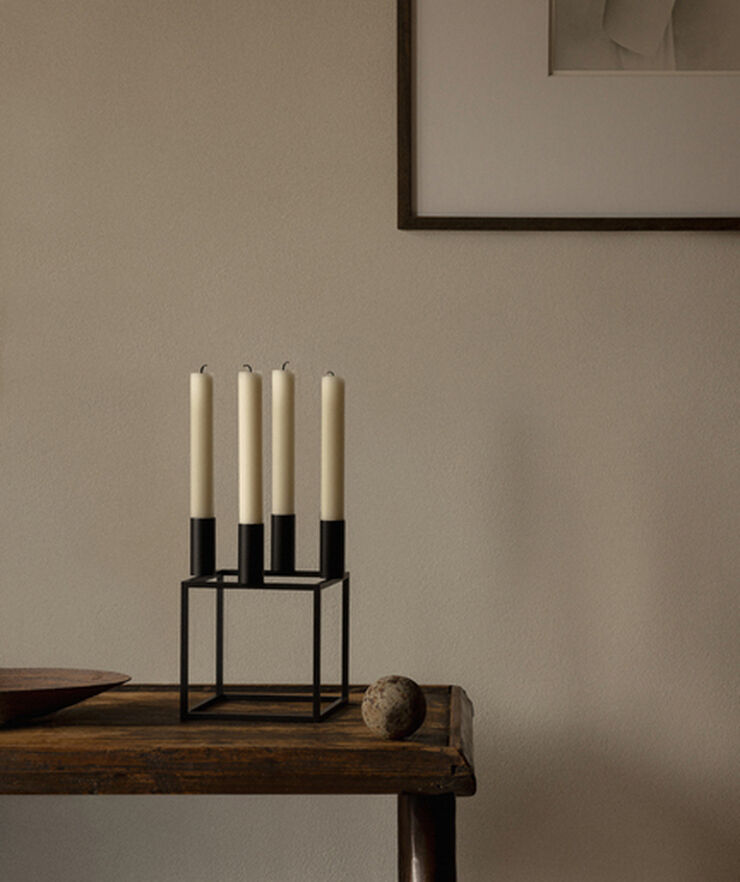 Audo Copenhagen Kubus 4, Candle Holder, Black Sort