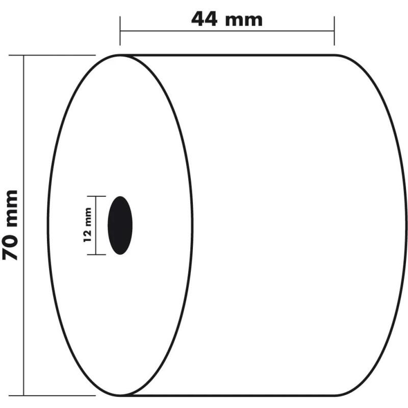 Bobines Caisses Exacompta 42150E - l 44 mm x L 60 m, Ø 70 mm - 1 pli(s) - paquet de 10