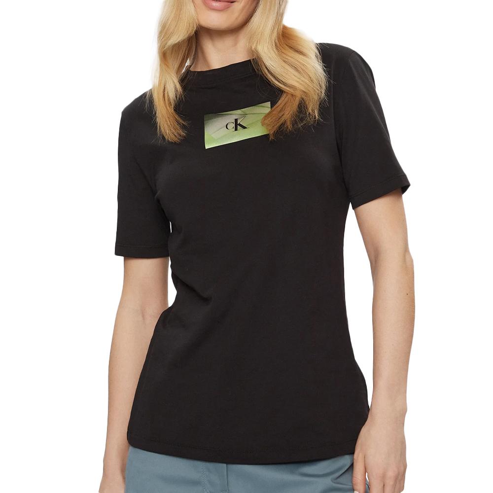 Calvin Klein Jeans T-shirt Noir Femme Calvin Klein Jeans Illuminated