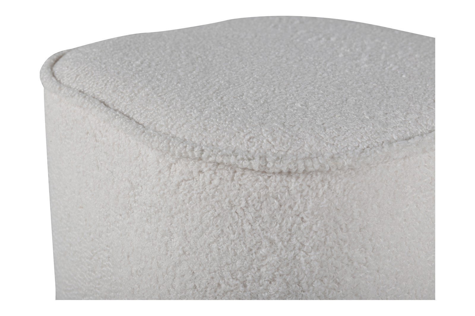Piff pall Ø44cm. Tekstil Teddy Off-white.