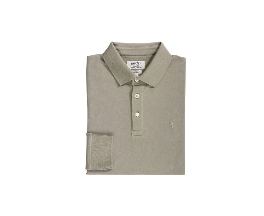 Polo manches longues homme Gris vert - ALEC II ML
