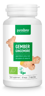 Purasana Biologische Gember Capsules 60VCP