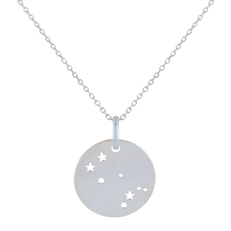 Collier Argent Zodiaque Constellation Gémeaux
