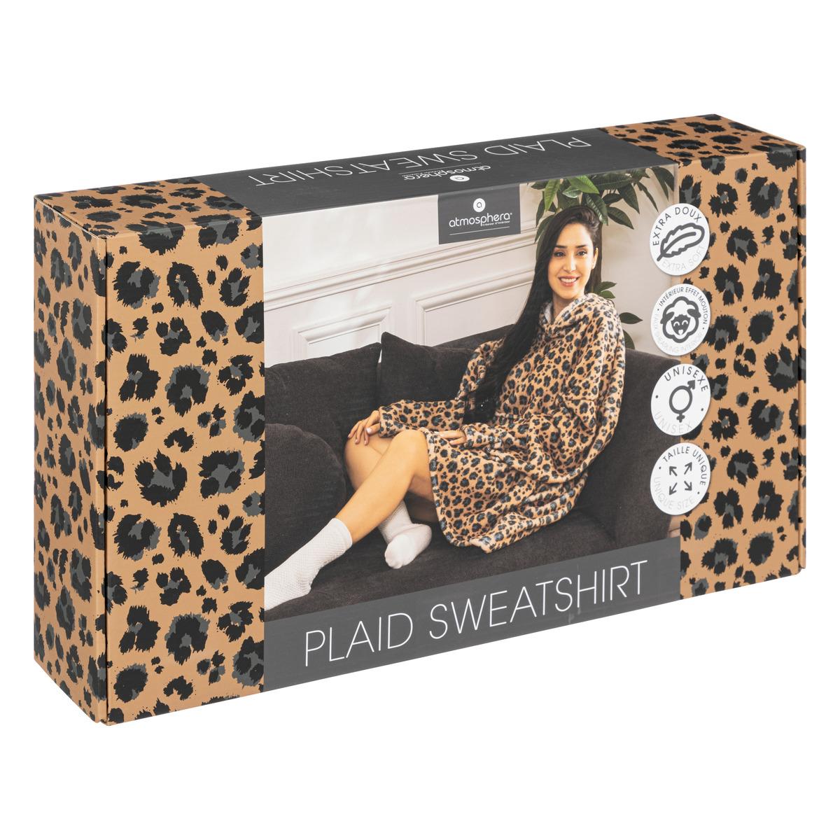 PLAID SWEAT IMPRIME LEOPARD