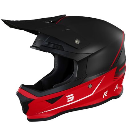 Casque cross Shot FURIOUS DRAW 3.0 - BLACK RED MATT 2023 - Noir / Rouge