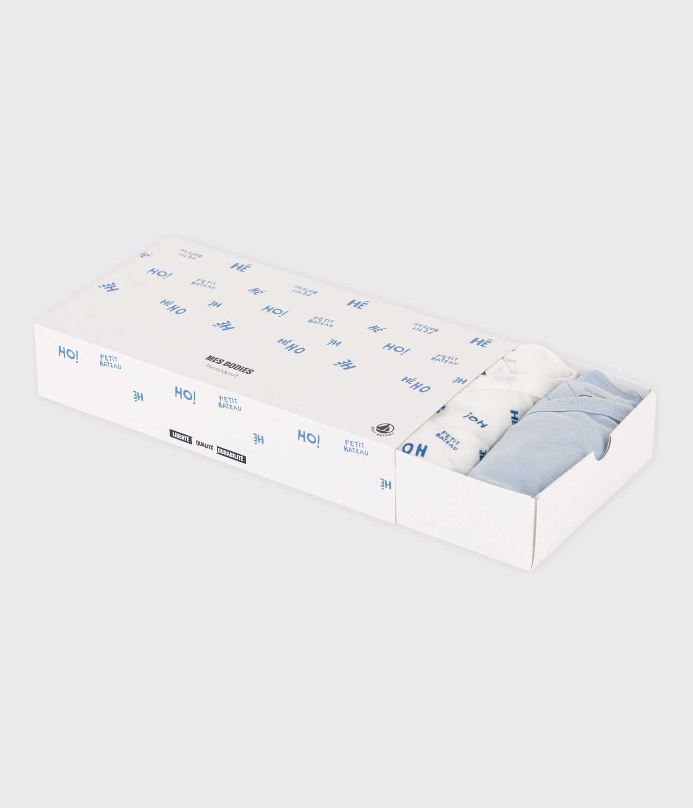 Lot de 5 bodies manches longues bébé en coton