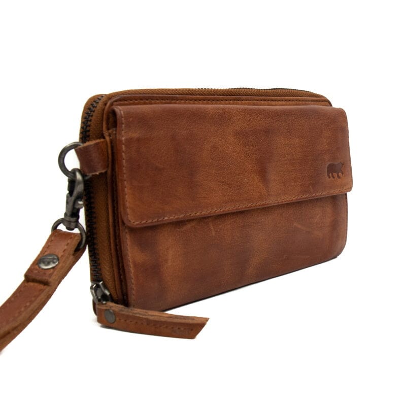Bear Design Telefoontasje / Portemonnee Lilian CP6038 Cognac