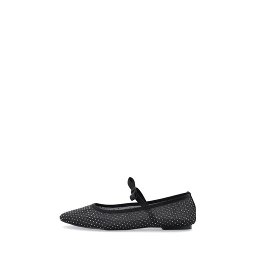 Bianco Fall Rhinestone Bow Ballerinasko, Black, 38