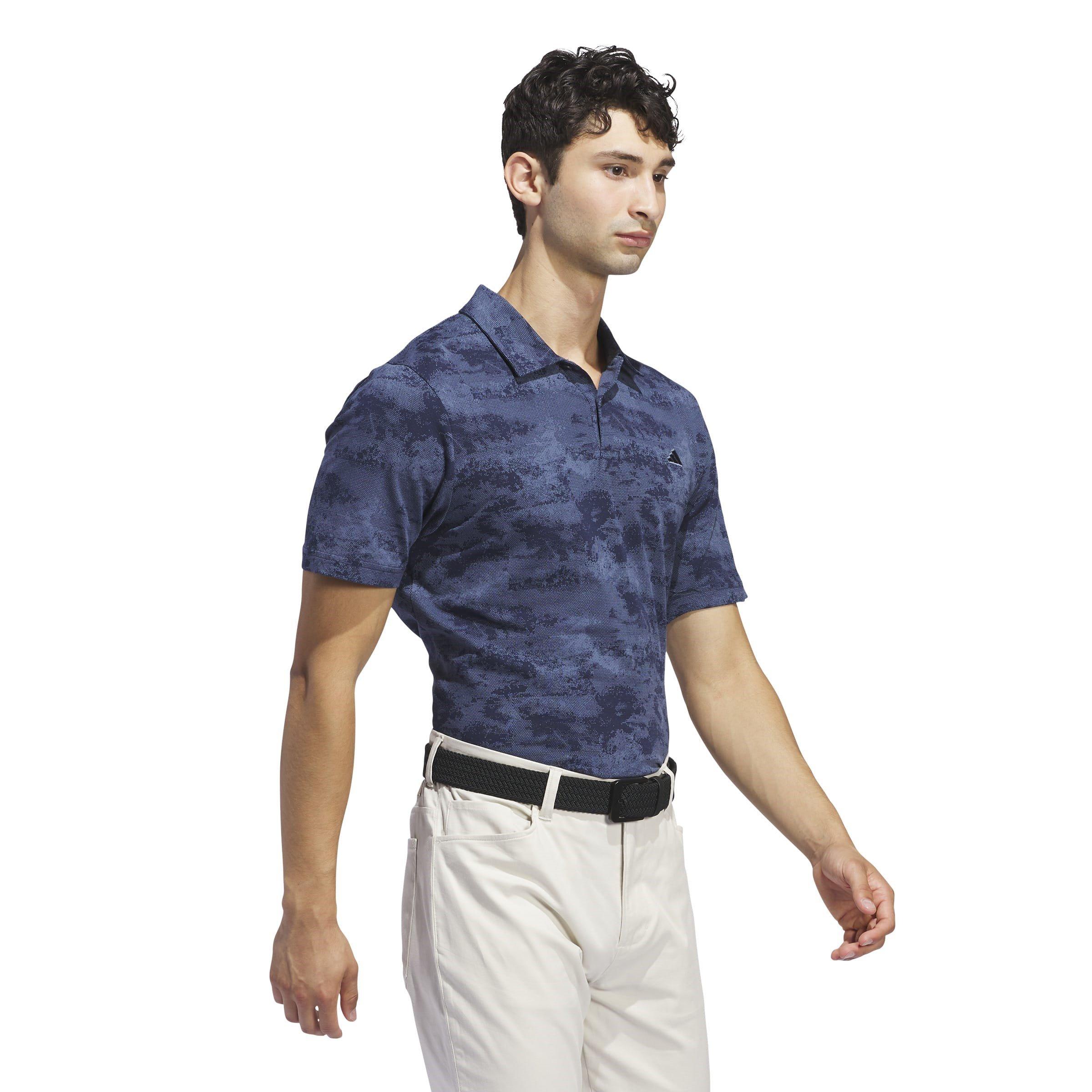 adidas Go To Printed Mesh Golf Polo Shirt Mens