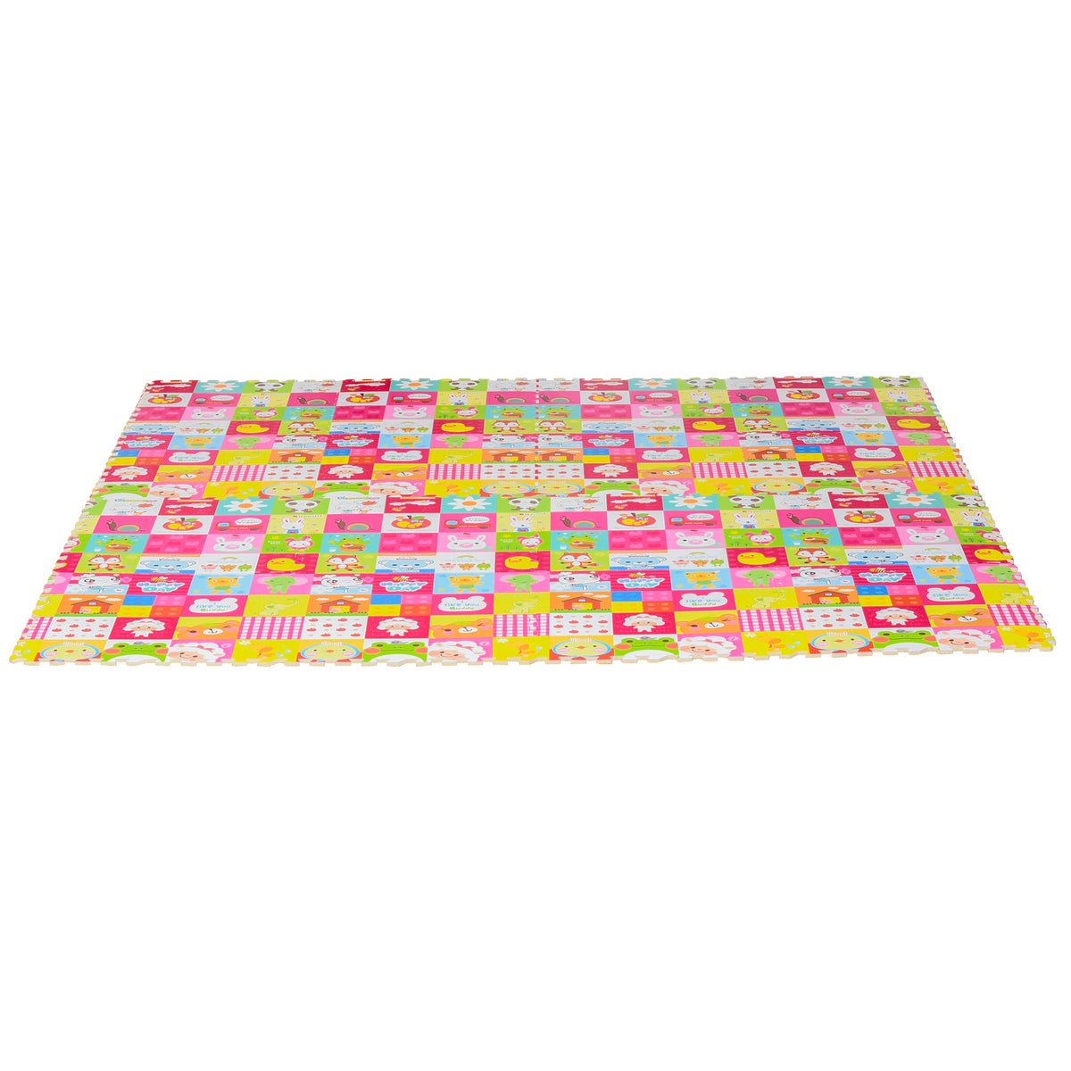HOMCOM Puzzelmat voor baby's, speelmat voor kinderen, 61,5L x 61,5B x 1H cm, EVA, veelkleurig (snoep)