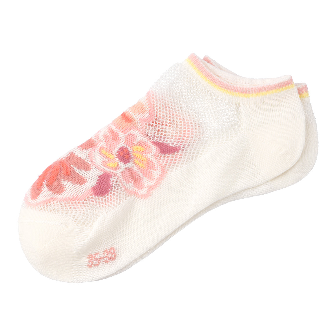 Gina Benotti 1 Paar Damen Sneaker-Socken mit Mesh-Einsatz weiss