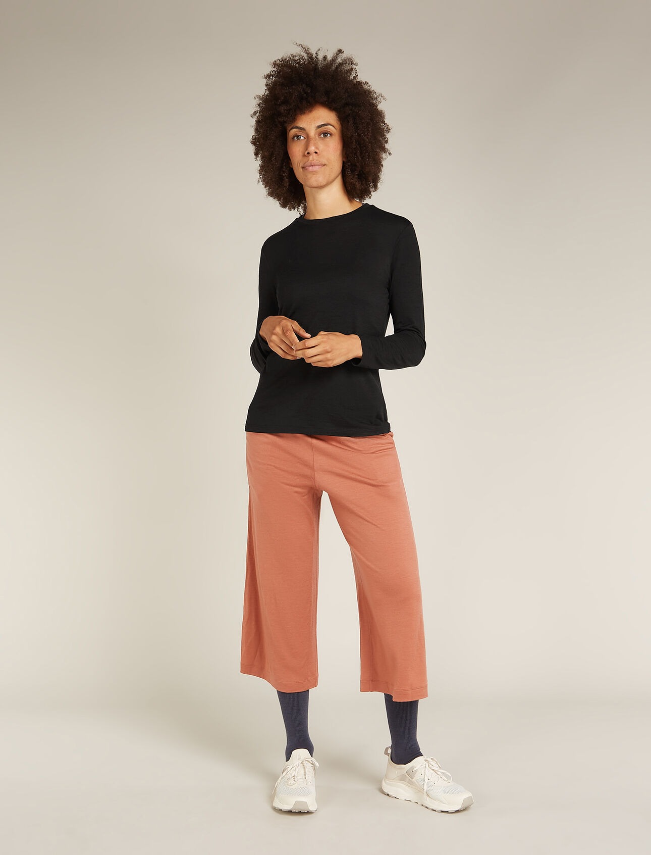 Merino 150 Tech Lite LS Tee Dame Black