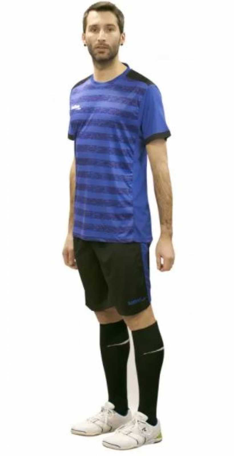 Conjunto de camisa e calção de futebol Softee Leader Royal / Preto