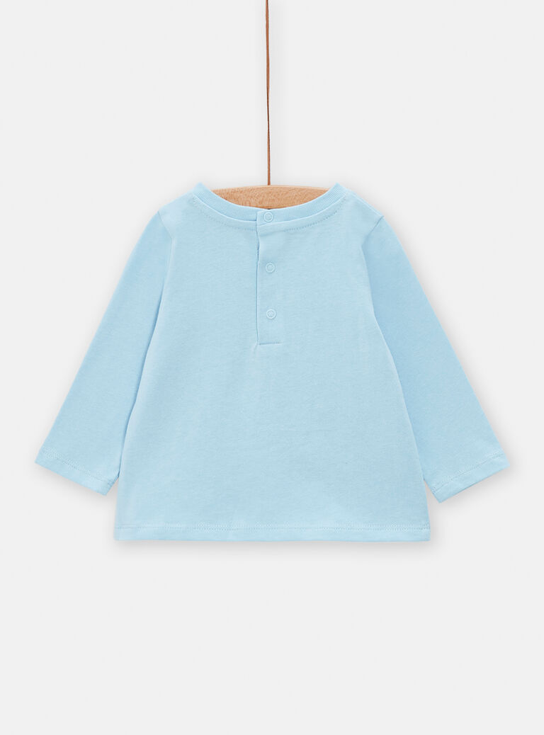 T-shirt bleu à manches longues pour bébé garçon