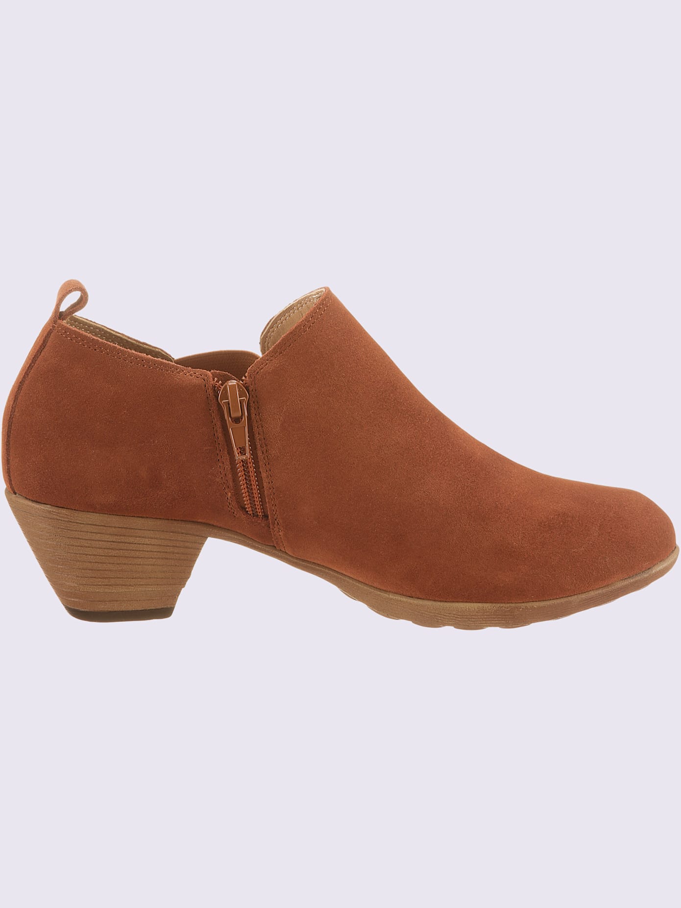 Bottines cuir velours de vache.