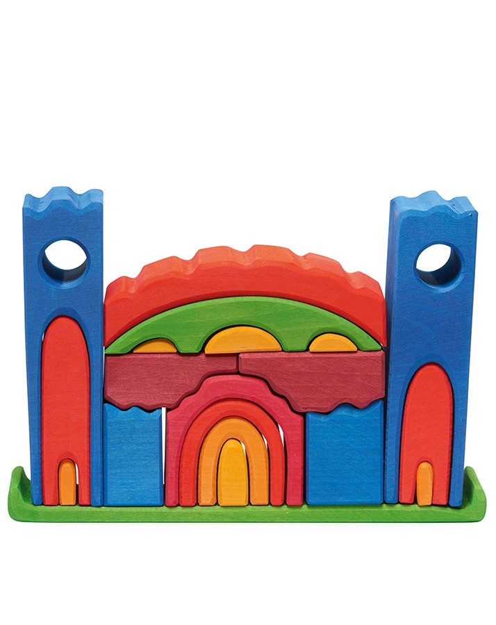 Formenspiel SCHLOSS GROß 22-teilig aus Holz in blau