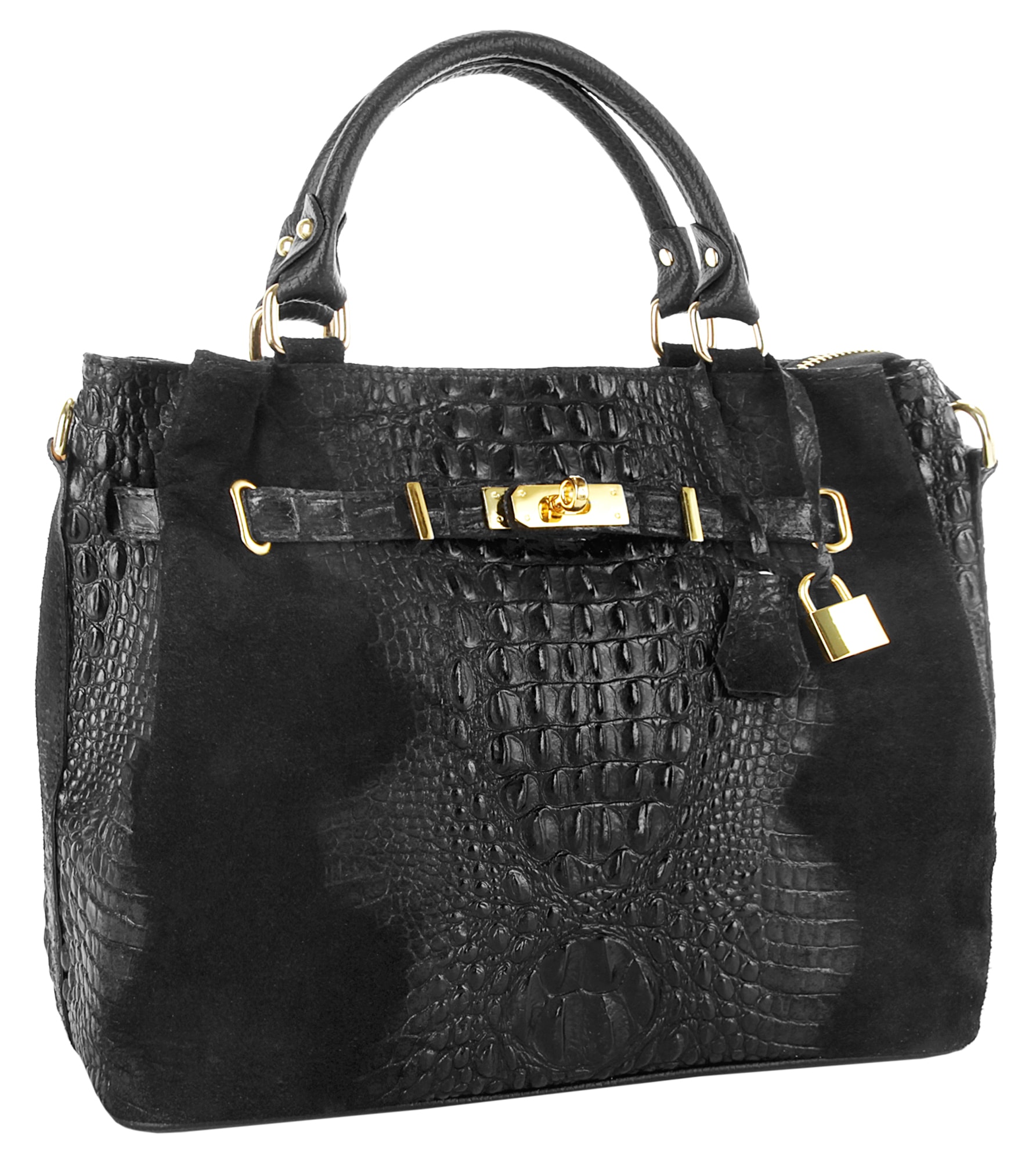 Cluty Henkeltasche echt Leder, Made in Italy