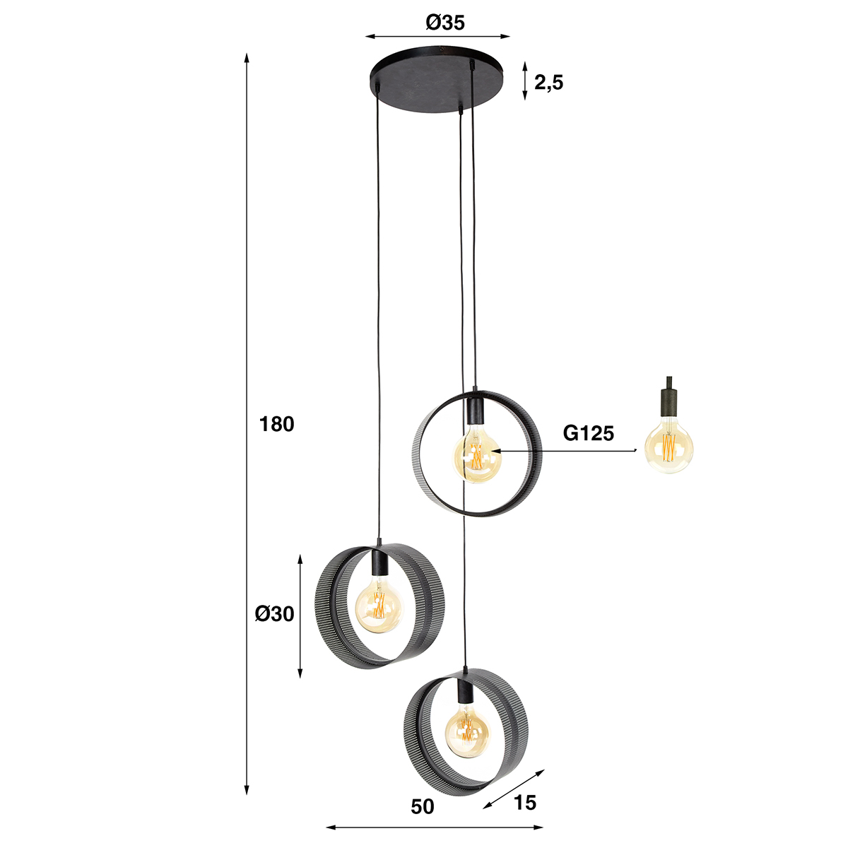 Hanglamp Geperforeerd Getrapt