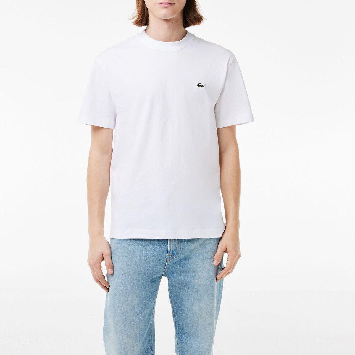 Camiseta LACOSTE em malha com gola redonda