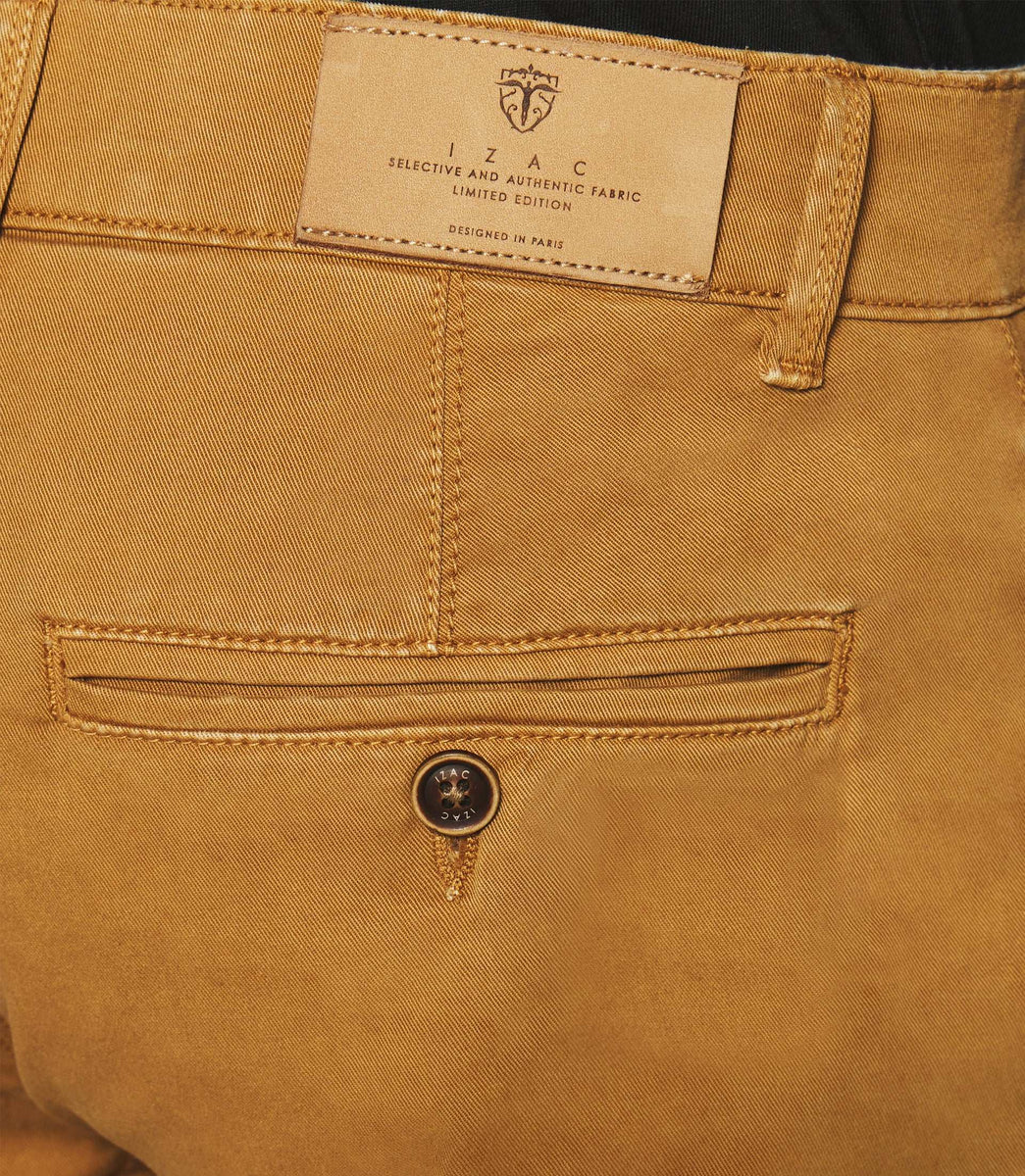 Pantalon slack slim camel PACHELOR