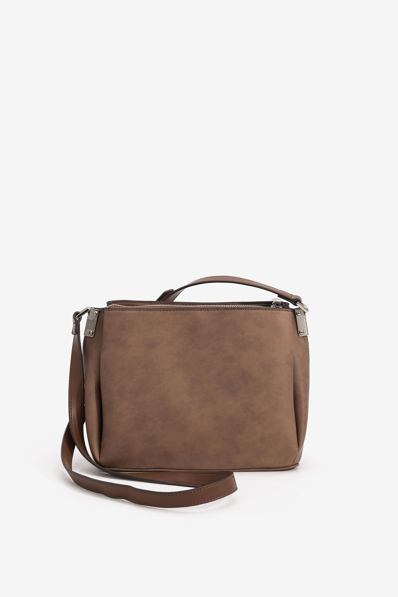 Bolsa transversal texturizada - Bege