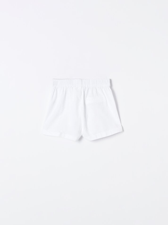 Shorts rústicos - Branco-sujo